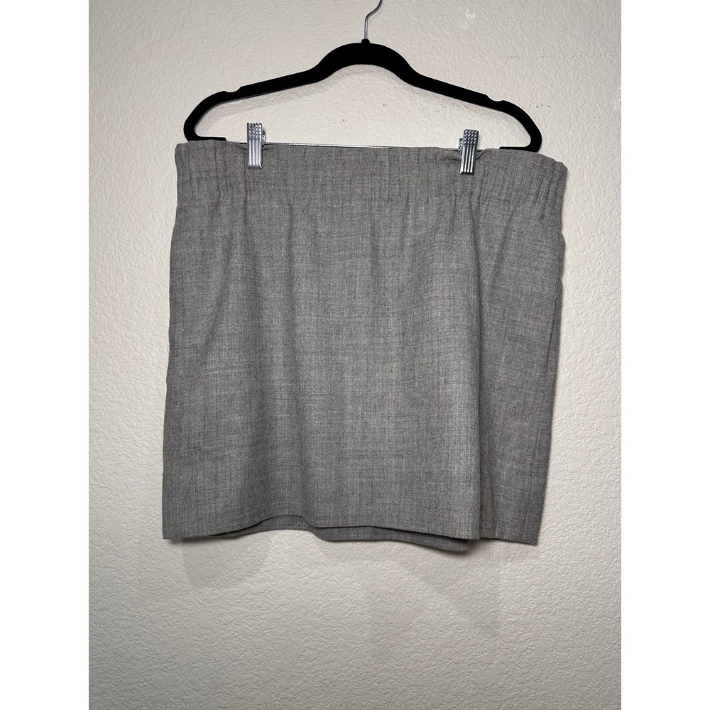 J.Crew Grey Wool Blend Pleated Elastic Waist Skirt Size 4